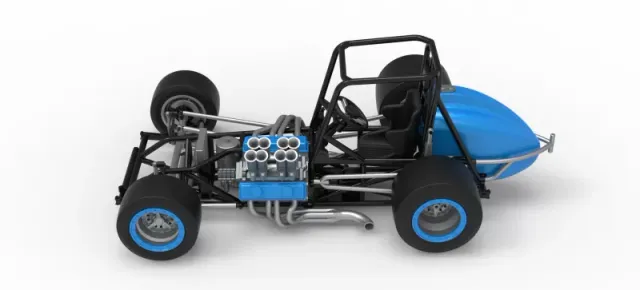 Vintage Pavement Sprint car Base Scale 1:25 — Фото 10 из 29