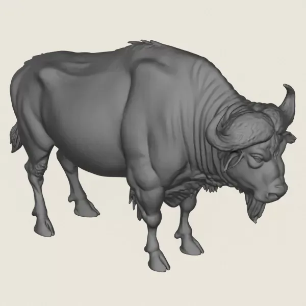 Wild Buffalo Print Ready 3D Model — Фото 4 из 6