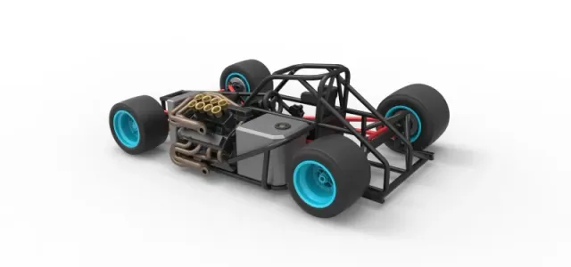 Supermodified front engine race car Base Version 2 Scale 1:25 — Фото 12 из 31