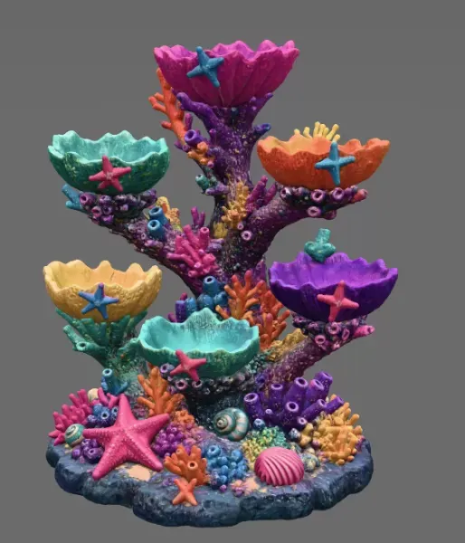 Colorful Coral Reef Tree Organizer STL File for 3D Print — Фото 9 из 17