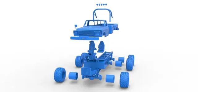 Diecast Monster Truck 6x6 concept Scale 1:25 — Фото 21 из 25