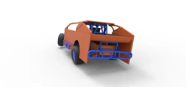 Northeast Dirt Modified stock car while turning Scale 1:25 — Image 14 of 31