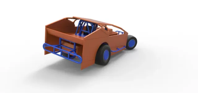 Northeast Dirt Modified stock car while turning Scale 1:25 — Image 18 of 31