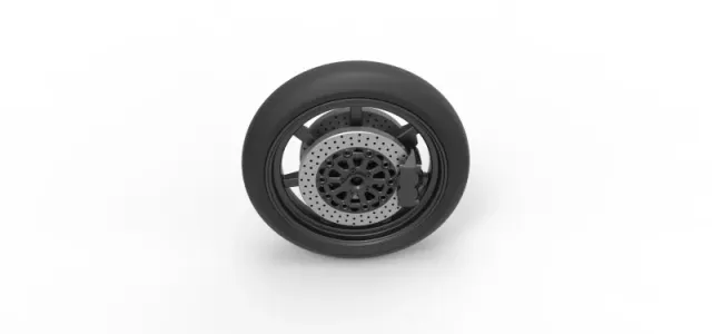 Front wheel of Top fuel dragster motorcycle Scale 1:25 — Фото 6 из 12