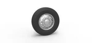 Diecast Front custom wheel of semi truck Version 14 Scale 1:25