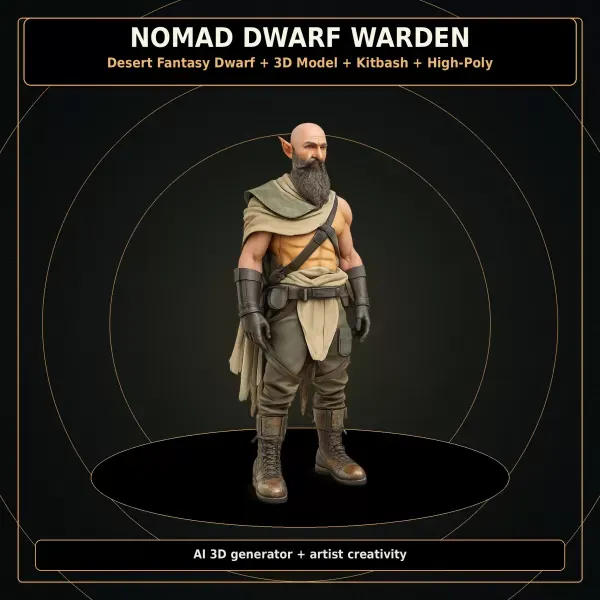 Dwarf Heroes Fantasy Warrior Kitbash Pack – High-Poly 10 Char — Фото 20 из 22