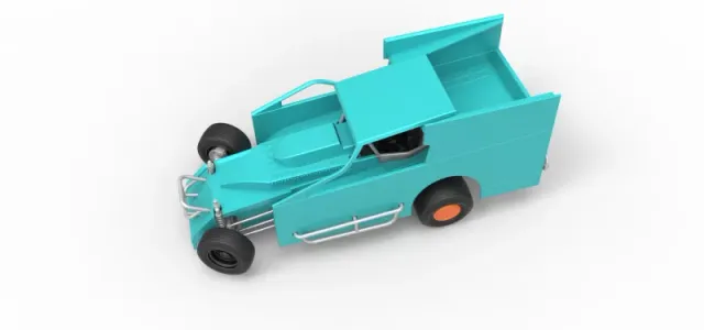 Northeast Outlaw Dirt Modified stock car while turning 1:25 — Фото 8 из 29