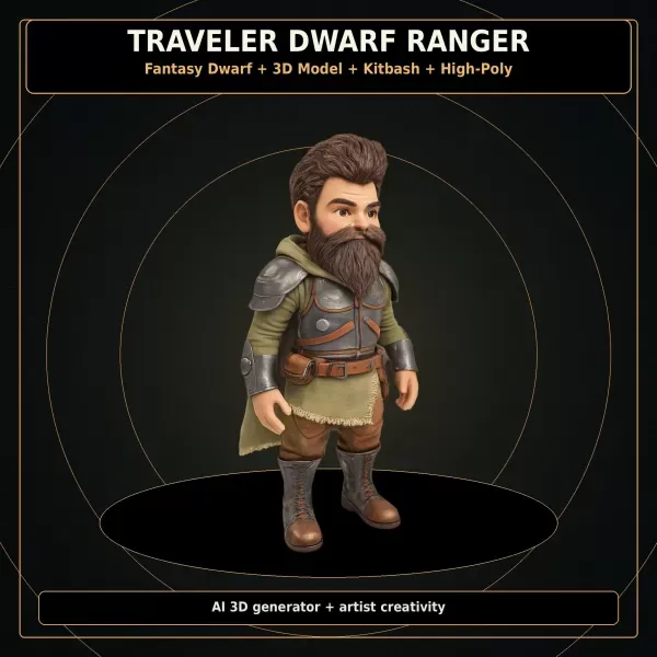 Dwarf Heroes Fantasy Warrior Kitbash Pack – High-Poly 10 Char — Фото 4 из 22