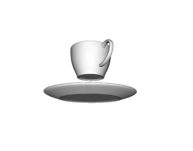 Simple Coffee Cup with Plate — Фото 2 из 4