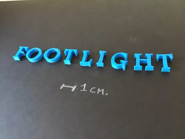 FOOTLIGHT font uppercase 3D letters STL file — Фото 3 из 5
