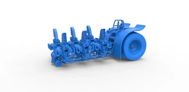 Diecast Pulling tractor with 6 engines V8 Scale 1:25 — Фото 12 из 31