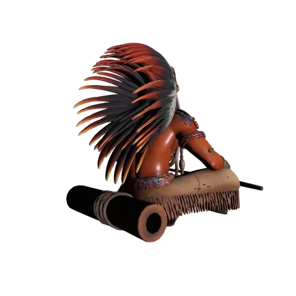 Apache Warrior Man 3D Model — Фото 4 из 6
