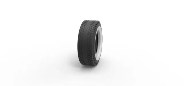 Whitewall rear tire of vintage dragster Version 8 Scale 1:25 — Фото 3 из 10