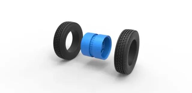 Rear 6 spoke wheel of old school truck 1:25 — Фото 9 из 11