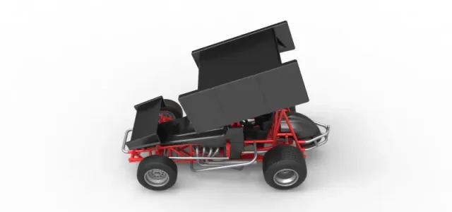 Vintage Winged Sprint car Scale 1:25 — Фото 10 из 31