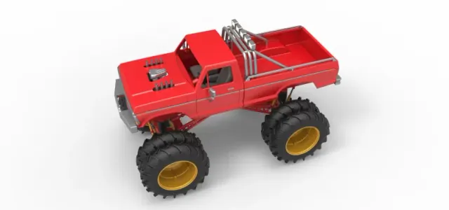 Vintage Monster Truck with double wheels Scale 1:25 — Фото 4 из 31