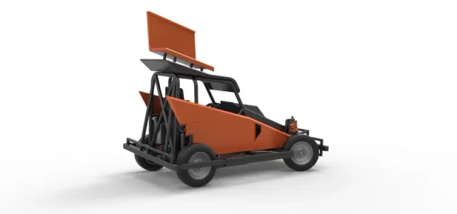 New Zealand Ministock car while turning Version 2 Scale 1 to 25 — Image 20 of 30