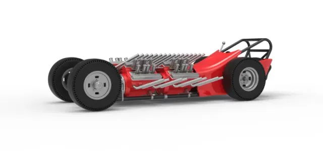 Vintage AWD Dragster Version 2 Scale 1:25 — Фото 2 из 30