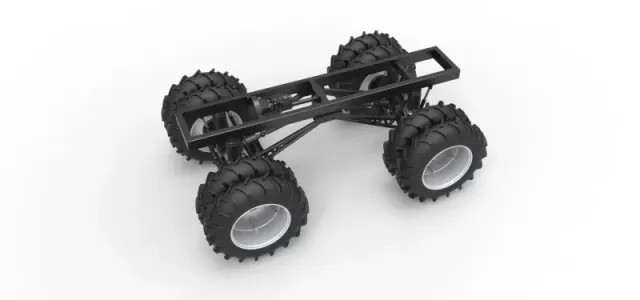 Chassis of Vintage Monster Truck with double wheels Scale 1:25 — Фото 2 из 26