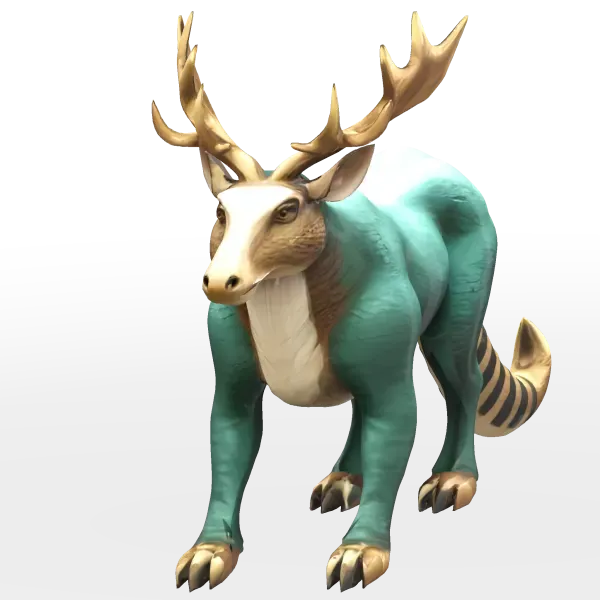 Turquoise Forest Guardian - Fantasy Deer Sculpture — Фото 8 из 9