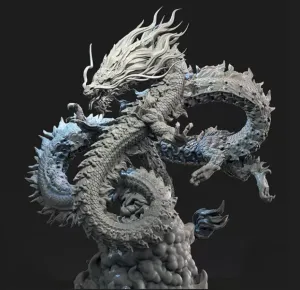 Mythical Monster Watatsumi Dragon 3D printed model