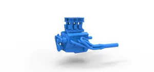Engine of Vintage Supermodified stock car V3 Scale 1:25