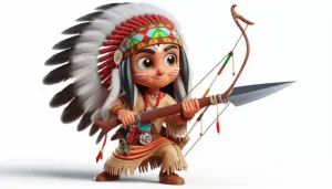 Apache Kid Stylized 3D Model