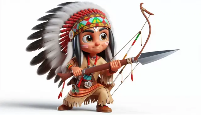 Apache Kid Stylized 3D Model — Image 6 of 6