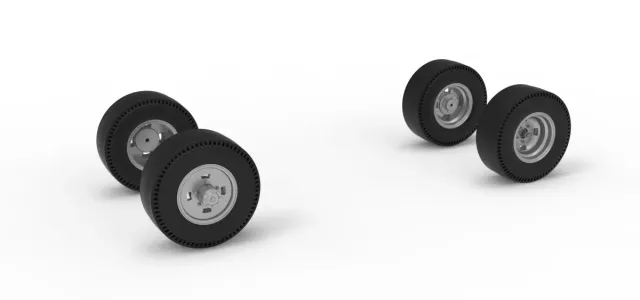 Wheel Set of Vintage AWD dragster Scale 1:25 — Image 12 of 12