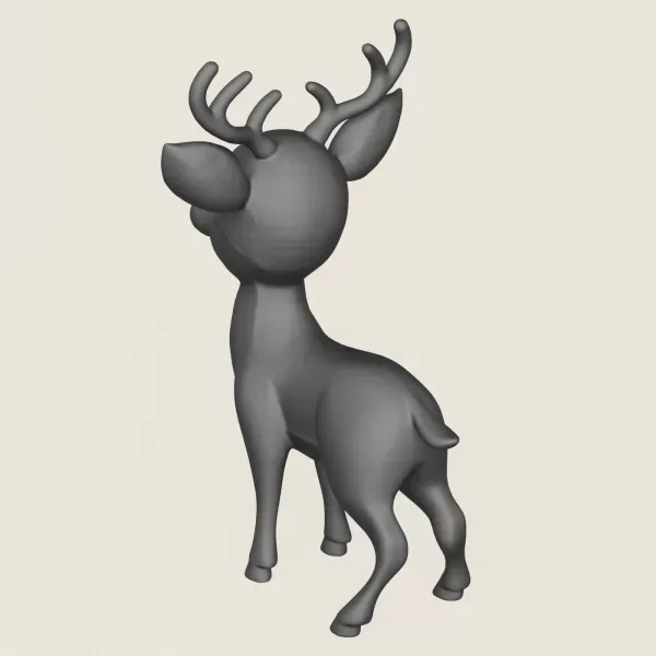 Cartoon Deer Print Ready 3D Model — Image 5 of 5