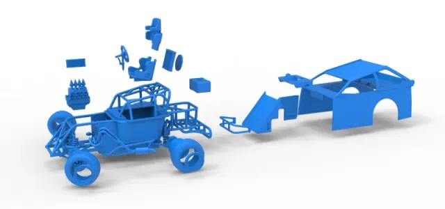 Mod Lite Race car while turning Version 2 Scale 1:25 — Фото 26 из 28