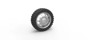 Diecast Front semi wheel for pickup Version 6 Scale 1:25