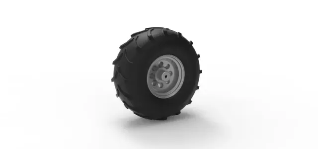 Front wheel from Mud dragster Version 4 Scale 1:25 — Фото 9 из 12