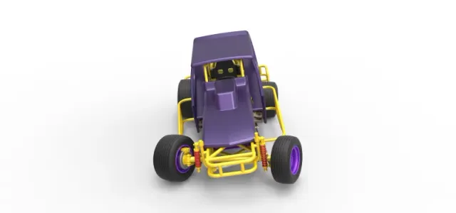 Vintage Northeast Dirt Modified stock car while turning 1:25 — Фото 2 из 31