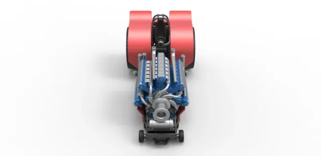 Diecast Pulling tractor with 42 cylinder Radial engine 1:25 — Image 5 of 31