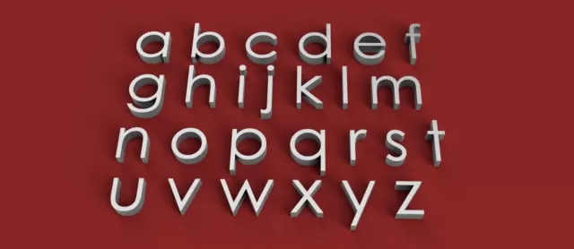 CENTURY GOT font lowercase 3D letters STL file — Фото 6 из 6