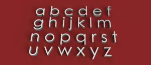 CENTURY GOT font lowercase 3D letters STL file