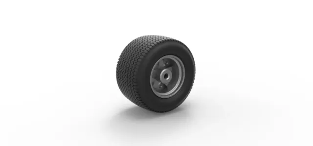 Rear Wheel of Northeast Dirt Modified stock car Scale 1:25 — Image 9 of 12