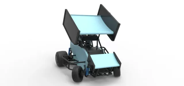 Winged 600 Micro sprint car while turning Scale 1:25 — Фото 27 из 31