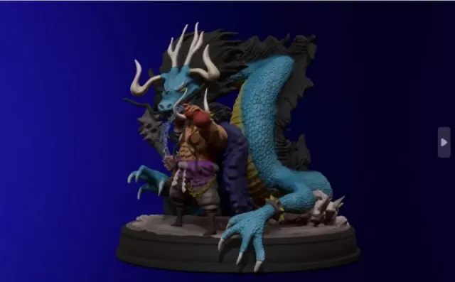 3D Printed Kaido One Piece Figure — Image 4 of 8