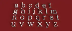 BATANG Font lowercase 3D letters STL file