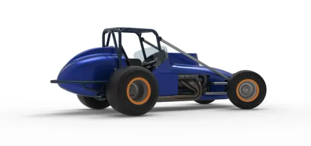 Dirt Silver Crown Champ car while turning Scale 1:25 — Фото 21 из 30