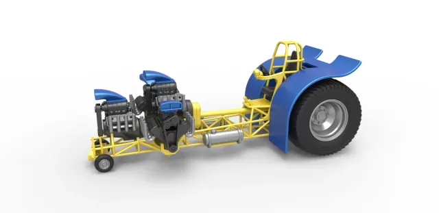 Diecast Pulling tractor with 4 engines V8 Version 6 Scale 1:25 — Image 31 of 31