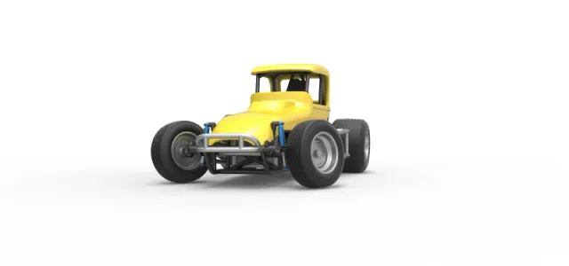 Vintage Sprint car while turning Version 2 Scale 1:25 — Фото 4 из 29