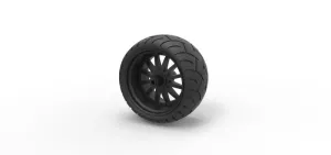 Diecast Wide rear wheel from Chopper