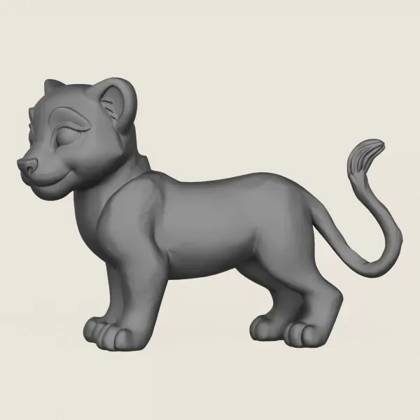 Lion Cub Print Ready 3D Model — Фото 3 из 5