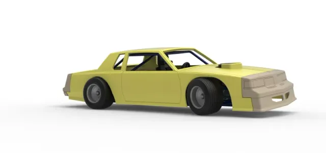Vintage Dirt late model race car while turning Scale 1:25 — Image 25 of 30