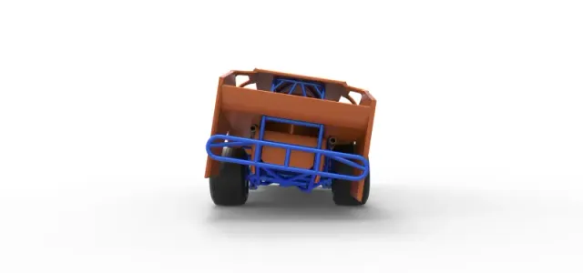 Northeast Dirt Modified stock car while turning Scale 1:25 — Image 16 of 31