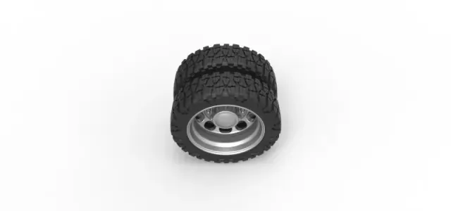 Diecast Rear semi wheel for pickup Version 4 Scale 1:25 — Фото 6 из 12
