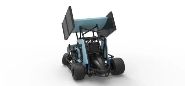 Winged 600 Micro sprint car while turning Scale 1:25 — Фото 14 из 31